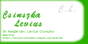 csinszka levius business card